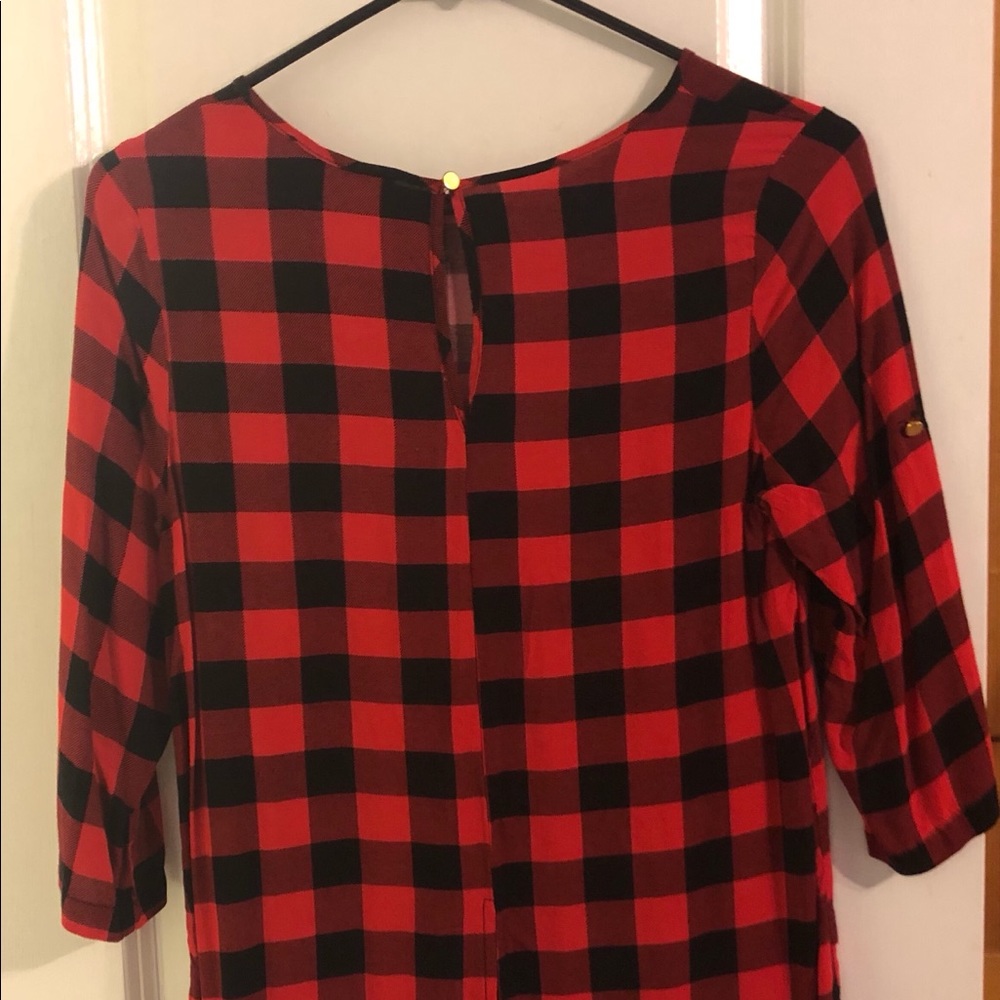 Flannel pattern blouse
